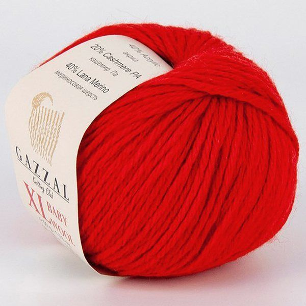 Пряжа Gazzal BABY WOOL XL 811 красный (10 мотков) #1