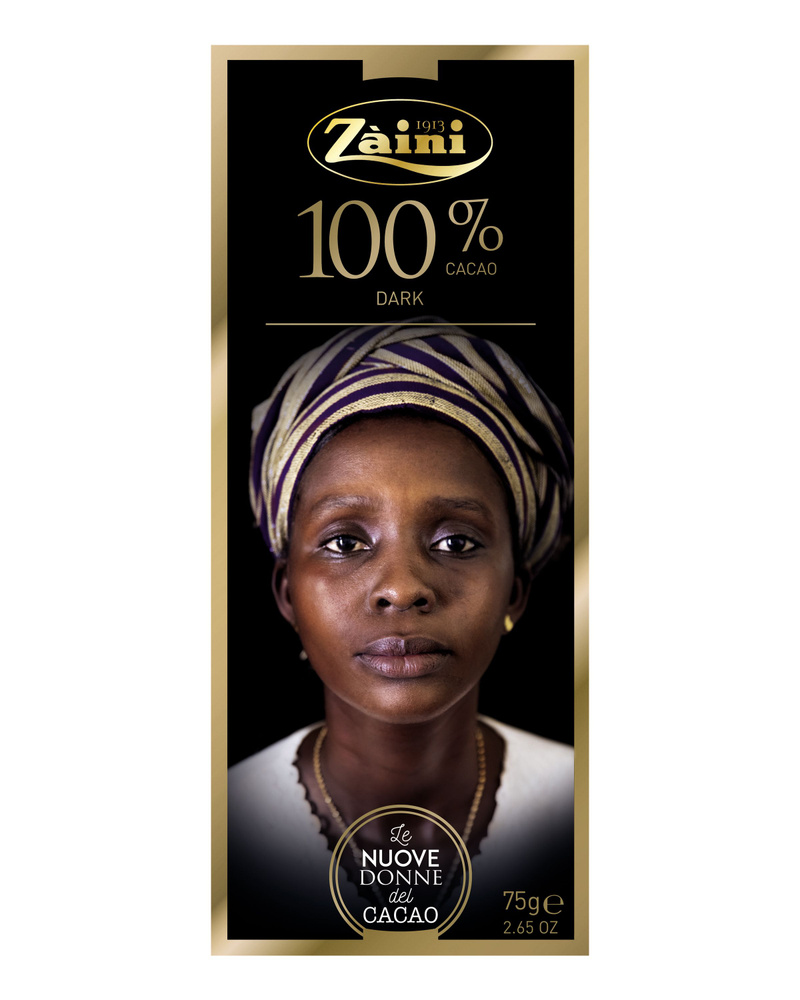 Горький шоколад Zaini 100% какао"Women of cocoa", 75г #1