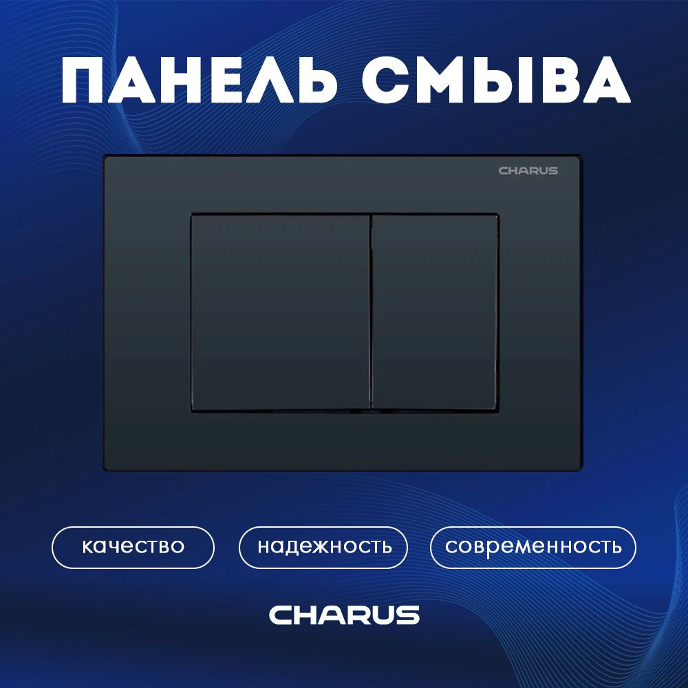 Панель смыва для инсталляций CHARUS MINIMALISTA, черный матовый  #1