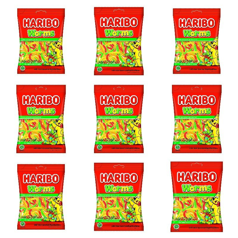 Haribo Жевательный мармелад, "Worms", 80 гр, 9 уп #1