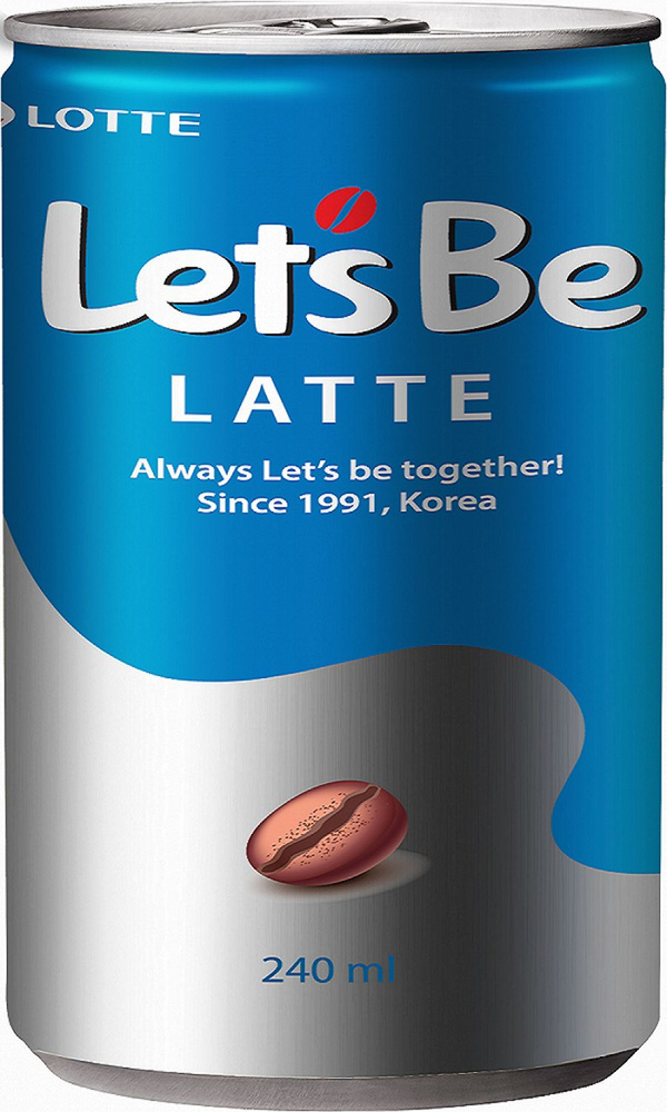 Напиток кофейный Lotte Lets Be / Летс би Латте, 240мл ж/б (Южная Корея ...
