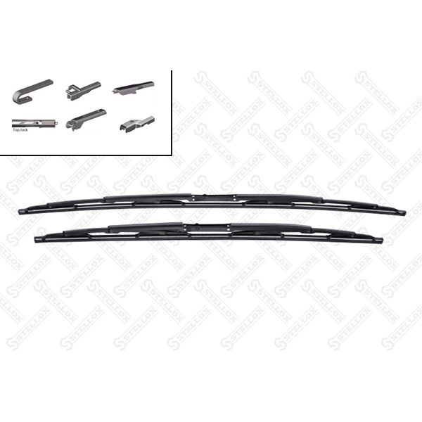 щетки к-т! каркасн, multi-clip, 530/21'+530/21' audi 80/100/a6, vw passat 88-/t4 90- STELLOX 201 530-SX, #1