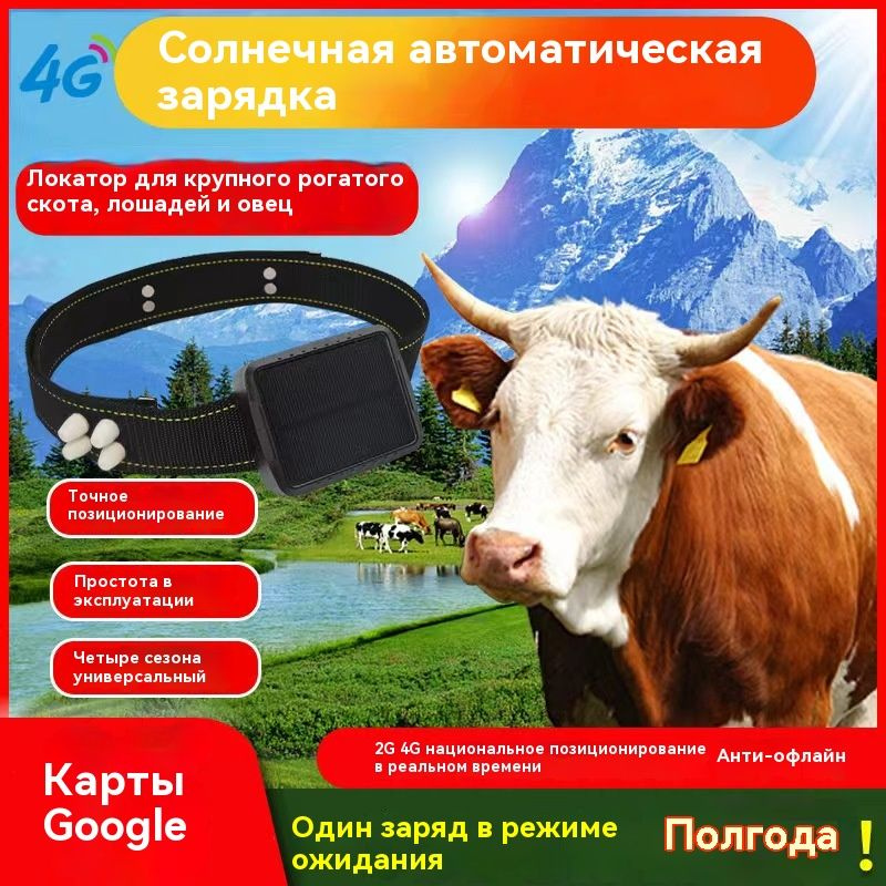 Водонепроницаемый трекер для крупного рогатого скота, овец и лошадей 4G,Charged version  #1