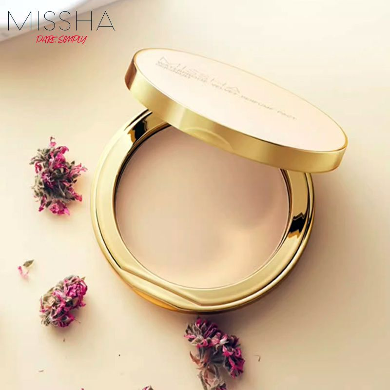 MISSHA Waterproof Velvet Perfume Pact / Geranium 12гр Компактная пудра для лица ,Пудра для лица матирующая #1