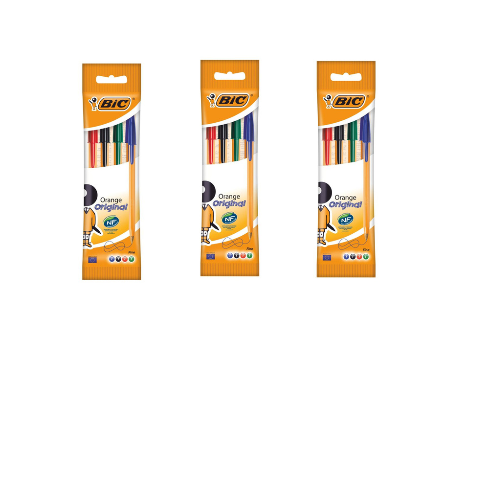 Bic Набор шариковых ручек, Orange, 4 цвета, 3 уп. #1