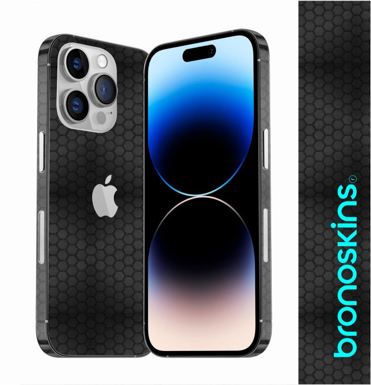 Пленка на заднее стекло и торцы на iPhone 11, Black Honeycomb #1