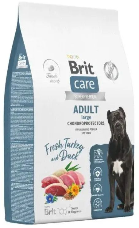 Корм Brit Care (Брит Кея) МАКСИ ХОНДРО Индейка и Утка для собак 3 кг ...