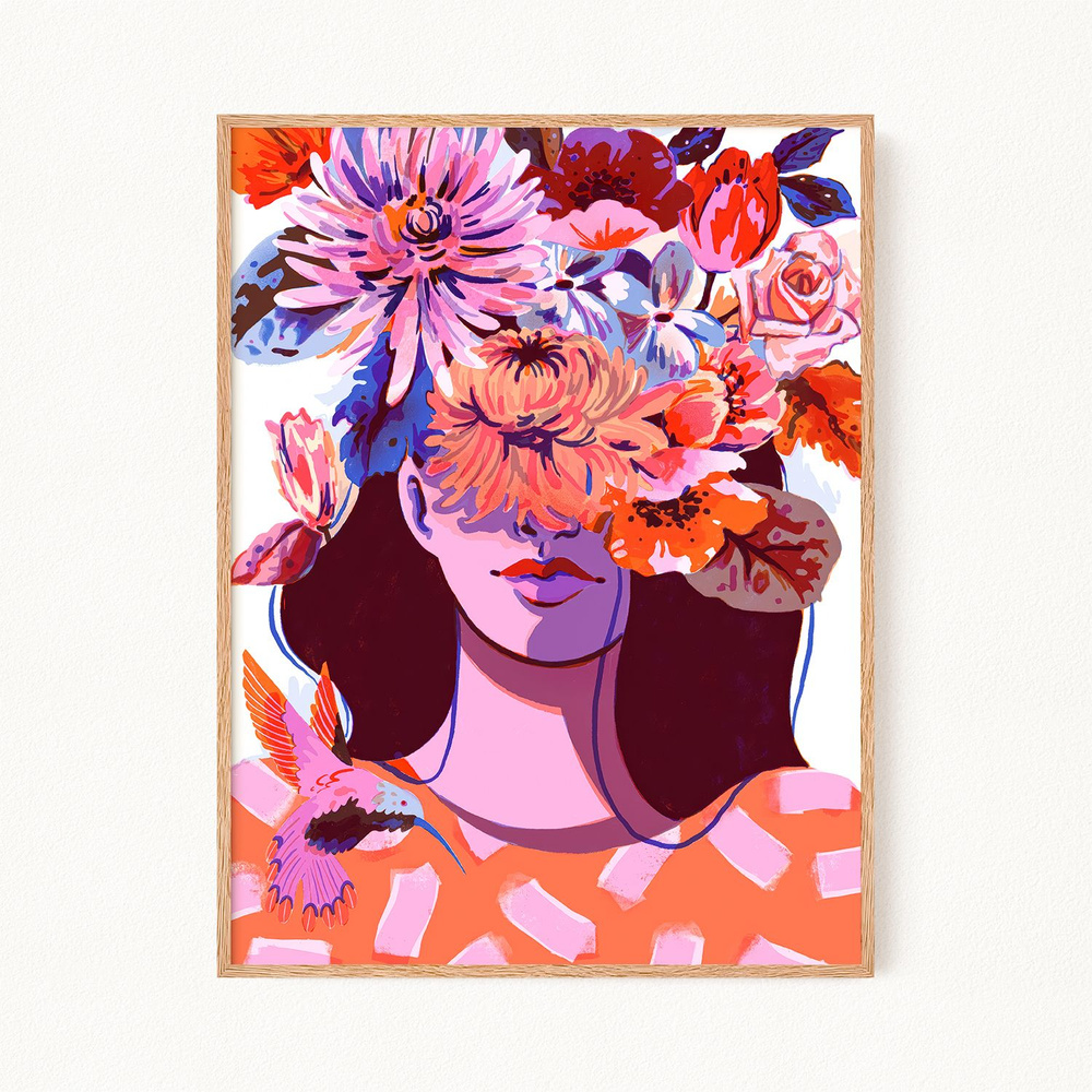 Постер "Woman in Flowers", 60х90 см #1