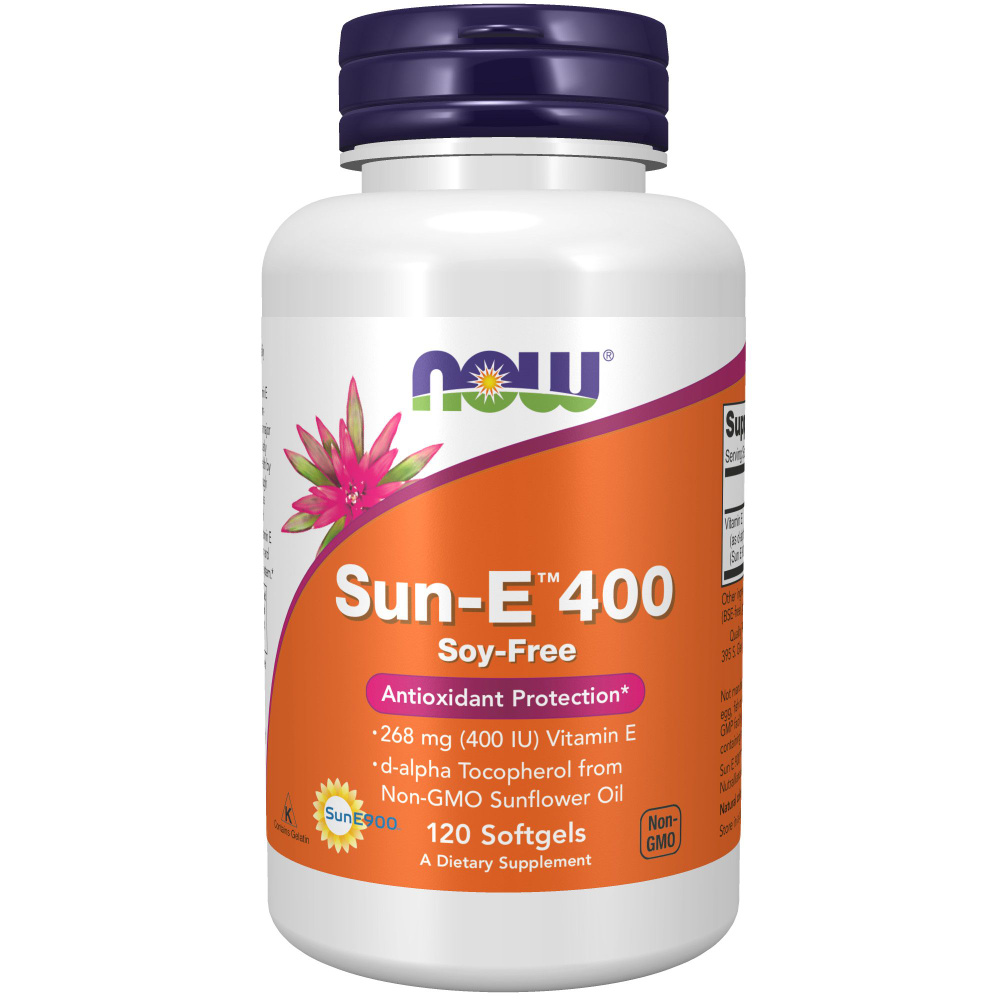 NOW Sun-E 400, Витамин Е, 120 капсул #1