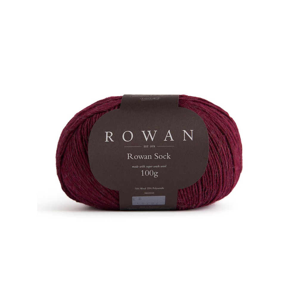 Rowan Sock /Рован Сокс/ пряжа Rowan, 9802244, 100гр/400м, цвет 008, ruby (рубин)  #1