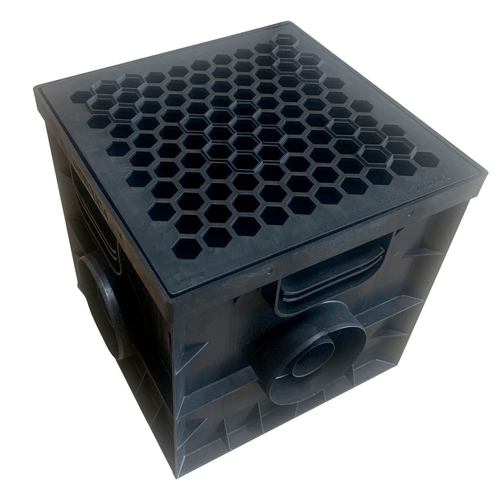 Дождеприемник Gidrolica Point в сборе с пластиковой решеткой "соты ...