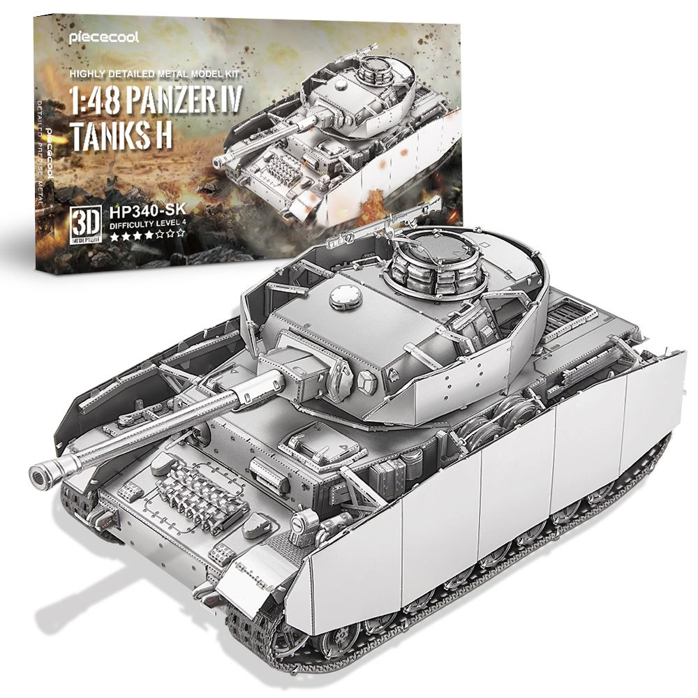 Piececool Металлические 3D модели для взрослых 1:48 Panzer IV Tanks H Puzzle Наборы моделей для подарков #1