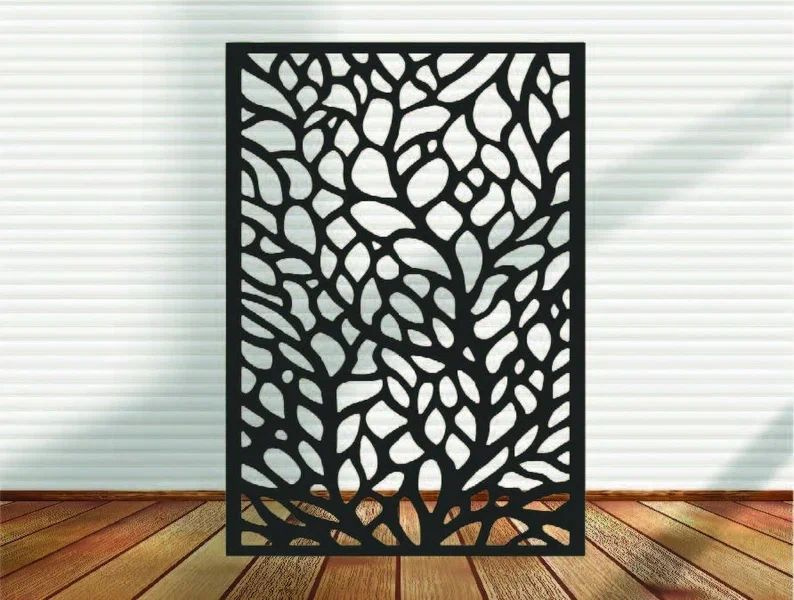 Декоративная металлическая ажурная ширма / панель для зонирования ...