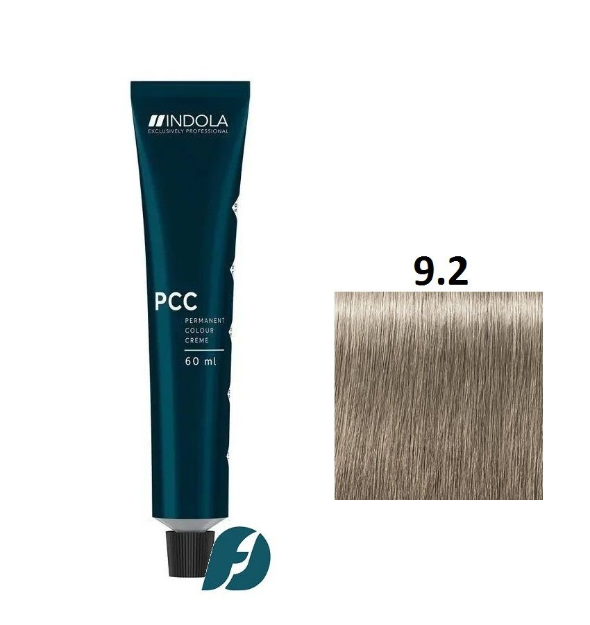 Indola Professional Permanent Caring Color 9.2 Стойкая крем-краска для волос очень светлый блондин перламутровый, #1