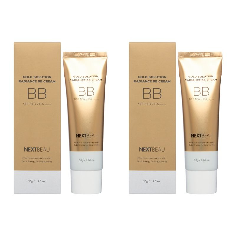 NEXTBEAU ВВ-крем, Gold Solution, Освежающий, SPF 50+, тон 01, Светло-бежевый, 50 гр., 2 уп.  #1