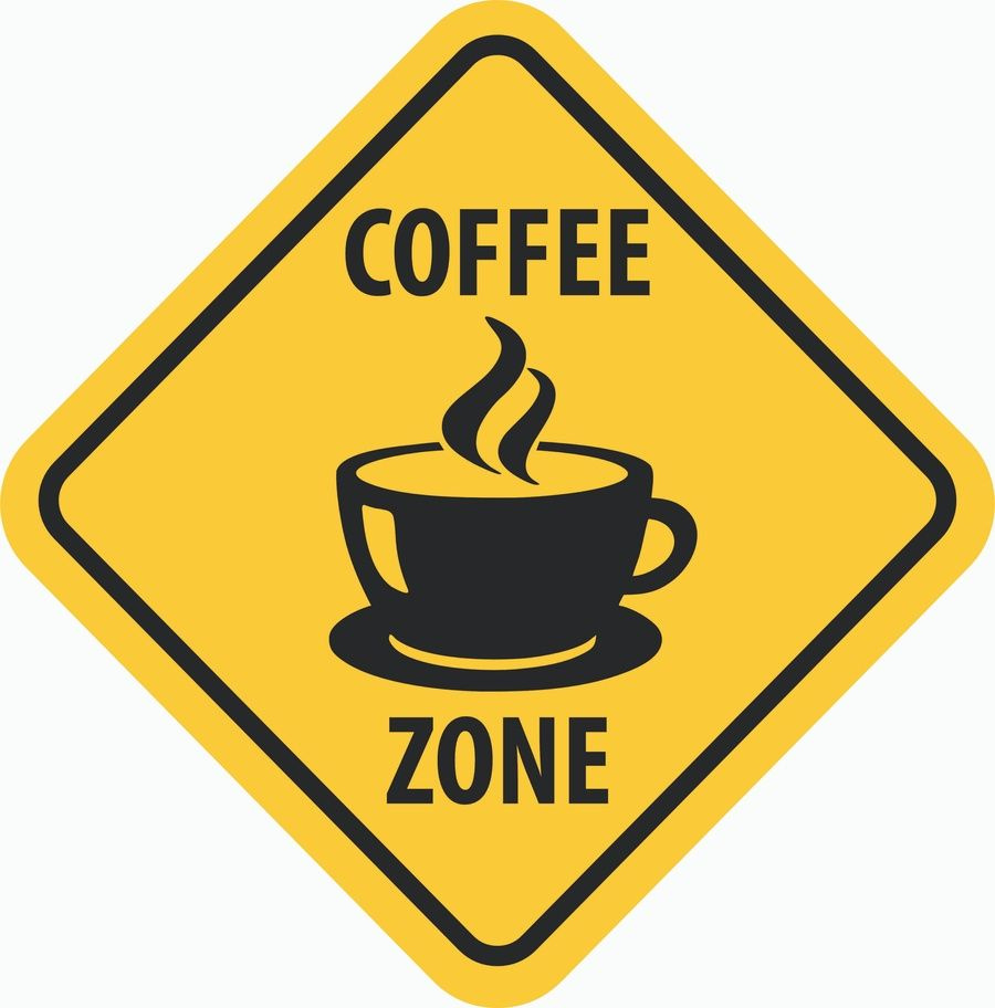 Знак "Coffee zone" (35х35 см, постер пластиковый) #1