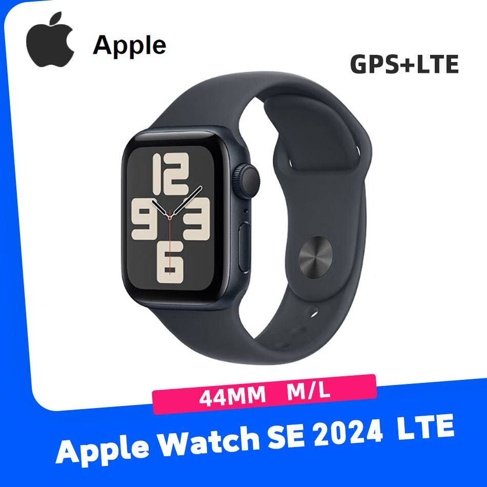 Apple Умные часы Смарт-часы Apple Watch SE 2024 LTE Версия 40mm, с ремешком S/M MXHK3CH/B, 40mm, Полуночный #1