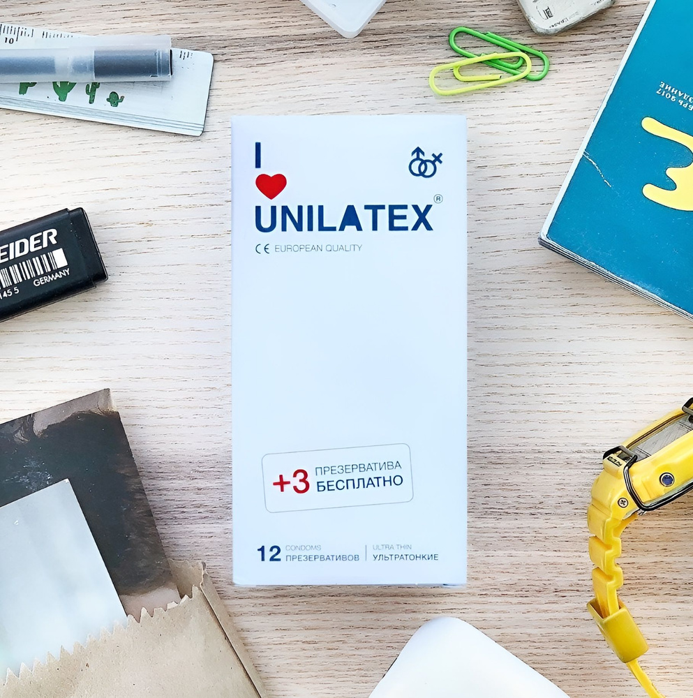 Ультратонкие презервативы 15шт, Unilatex Ultra Thin - 12 шт. + 3 шт. в подарок, Испания  #1