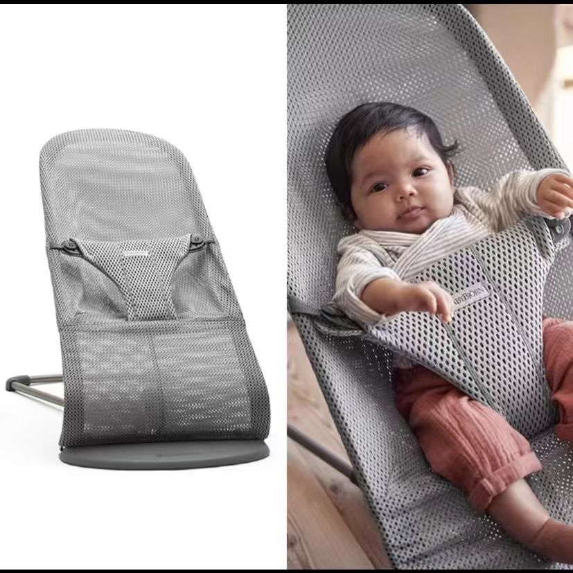 шезлонг для новорожденных от 0 BabyBjorn Bouncer Bliss Mesh,Gray #1