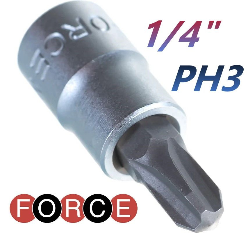 Головка-бита 1/4" крест РН3 - 32 мм FORCE 321323 #1