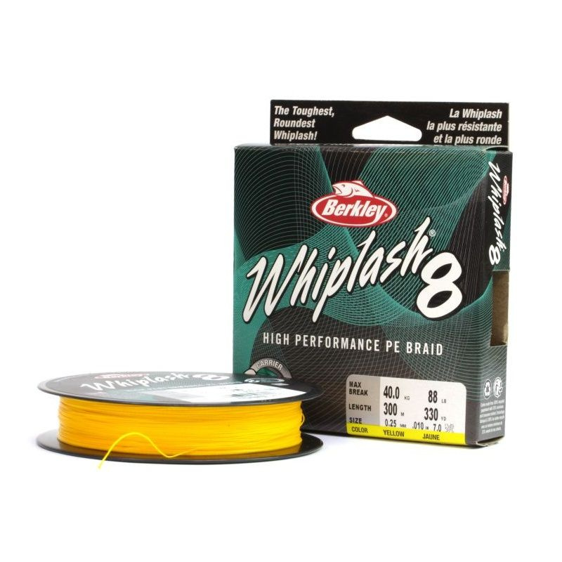 Шнур Berkley Whiplash 8 Yellow 150м 0,18мм #1