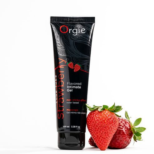 Съедобный интимный гель Orgie Lube Tube Strawberry, 100 мл #1