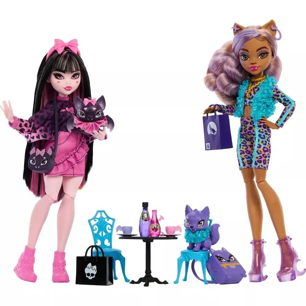 Набор кукол Monster High Faboolous Draculaura & Clawdeen / монстер Хай Дракулаура и Клодин  #1