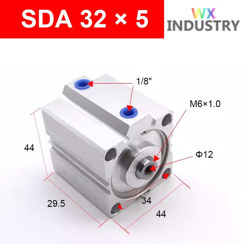 Пневмоцилиндр SDA 32X5,ход поршня 5 мм #1