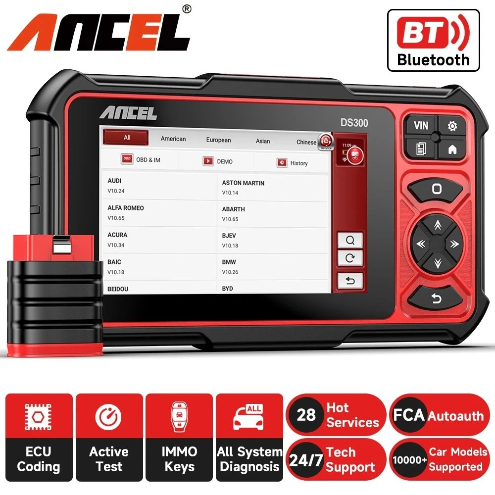 ANCEL DS300 OBD2 Автомобильный Сканер, Все Системы Диагностический Инструмент  #1