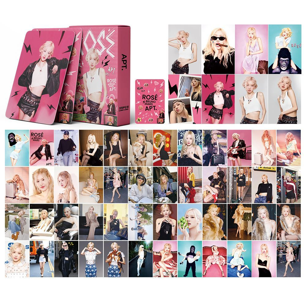 K-POP Kарточки ROSE BLACKPINK 55 шт. ROSE альбом SINGLE APT. Карты