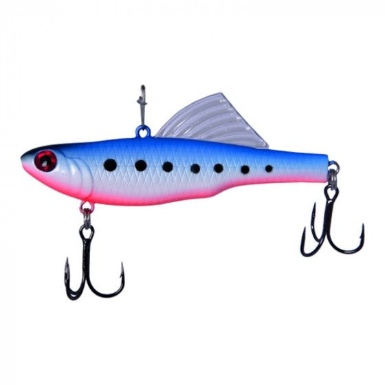 Зимние вибы на судака EcoPro VIB Sandra-M 85mm 19g #085 Milk Blue Shad / Уловистые приманки Ратлин на #1