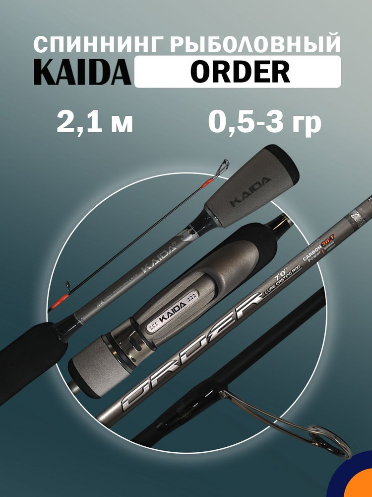 Спиннинг KAIDA ORDER 0,5-3 гр 2,1 м для рыбалки #1