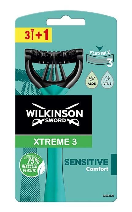 Wilkinson Sword Бритва мужская Xtreme3 Sensitive, 3+1 шт в уп #1