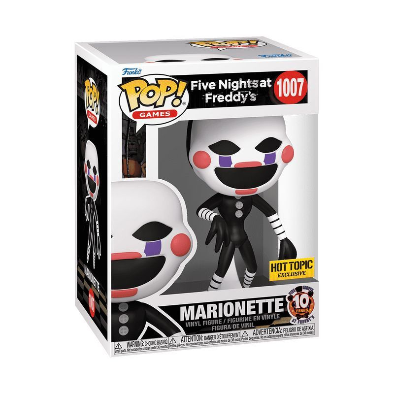 Фигурка Funko Pop! Five Nights at Freddy's: Marionette 10th Anniversary (Стикер Hot Topic (Фанко Поп #1