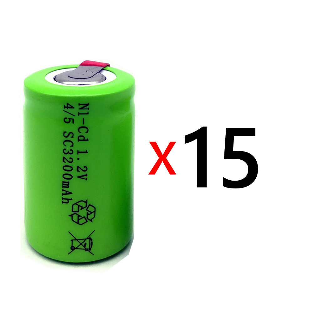 Аккумулятор для электроинструмента, 4/5SC, 1.2V, 3200mAh, 15 штук в комлекте  #1