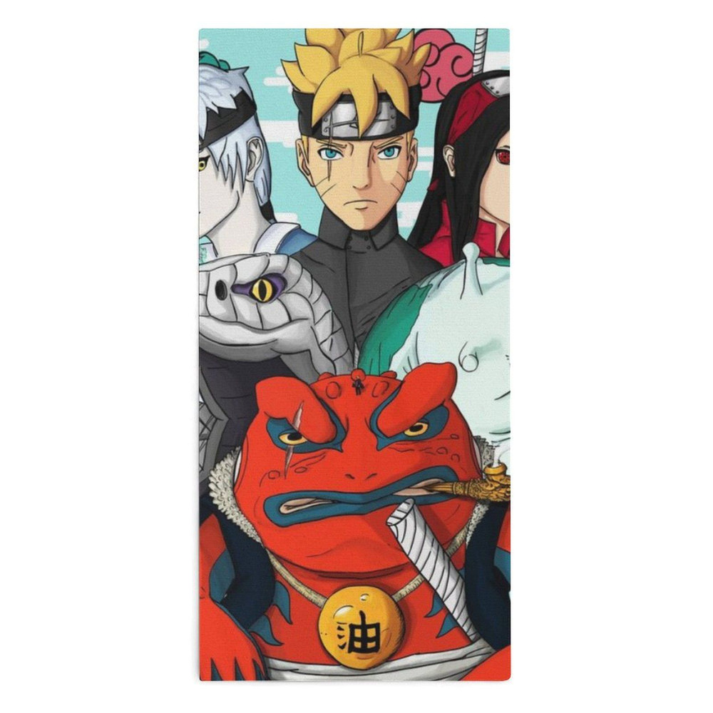 Naruto Полотенце для лица, рук, Микроволокно, 30x70 см, разноцветный, 1 шт.  #1