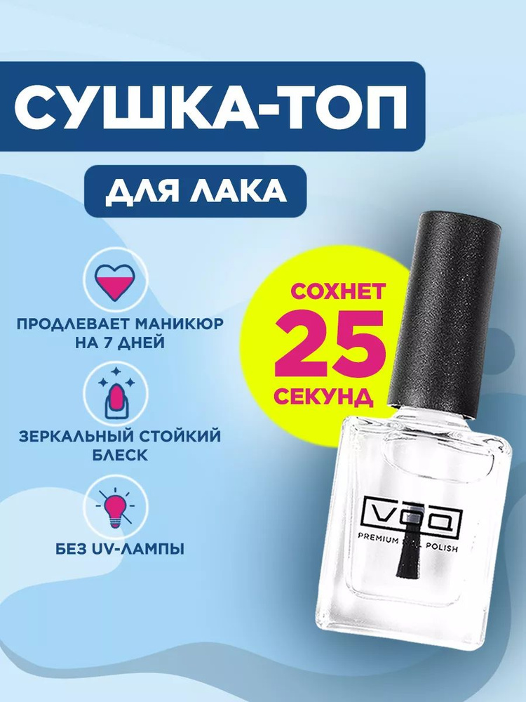 Сушка для лака VOQ Fast Dry Top Coat топ-сушка, 11 мл #1