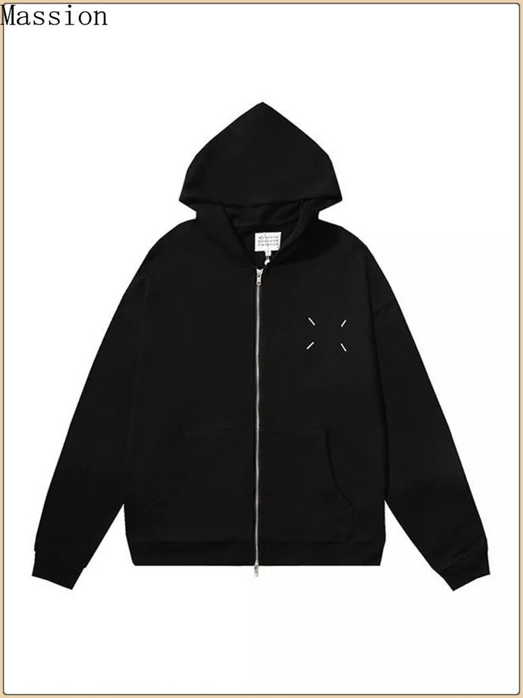 Худи MAISON MARGIELA зипка, мужские, на молнии, женские, хлопок