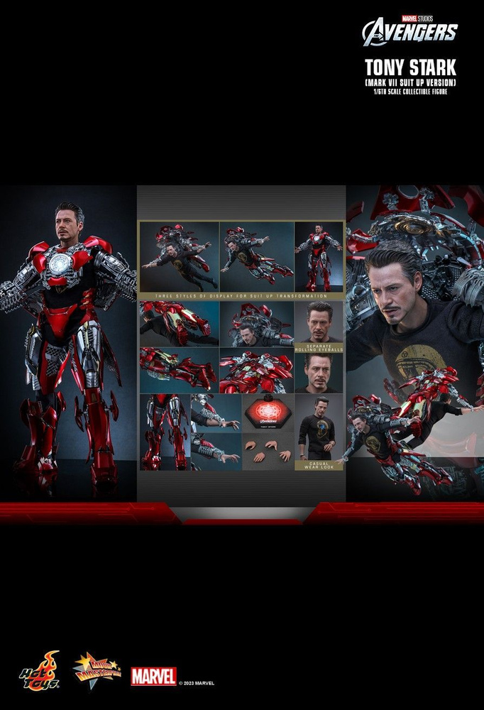 Hot toys The Avengers Tony Stark, MMS718 (Mark VII Suit up Version