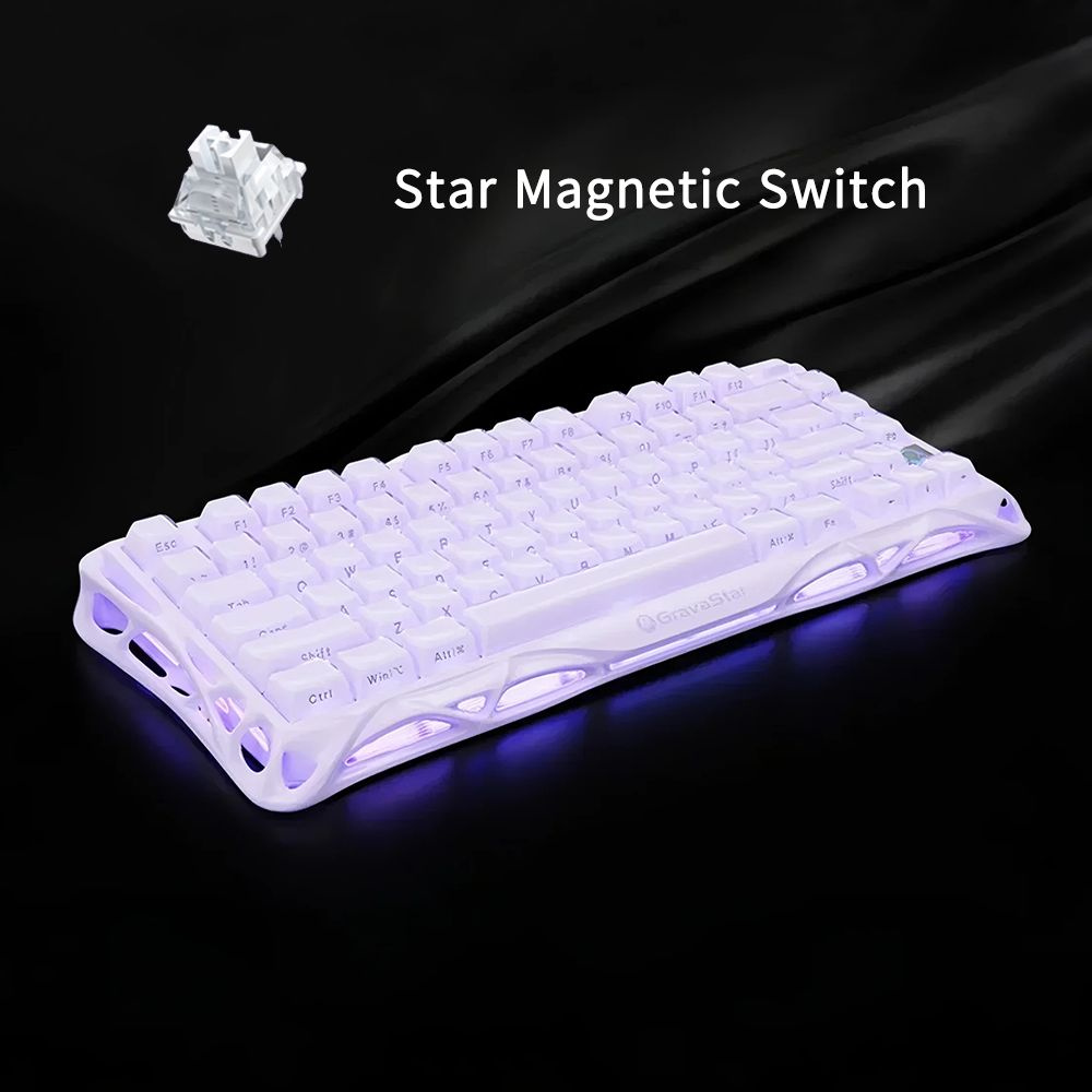 GravaStar Mercury V75 ラベンダーパープル Игровая клавиатура проводная Gravastar Mercury V75 Lavender Purple