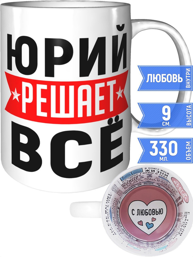 Кружка Юрий решает всё - с любовью внутри #1