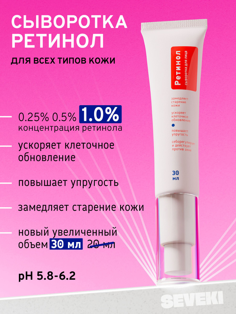 SEVEKI Cыворотка для лица с ретинолом 1.0% против признаков старения и акне #1