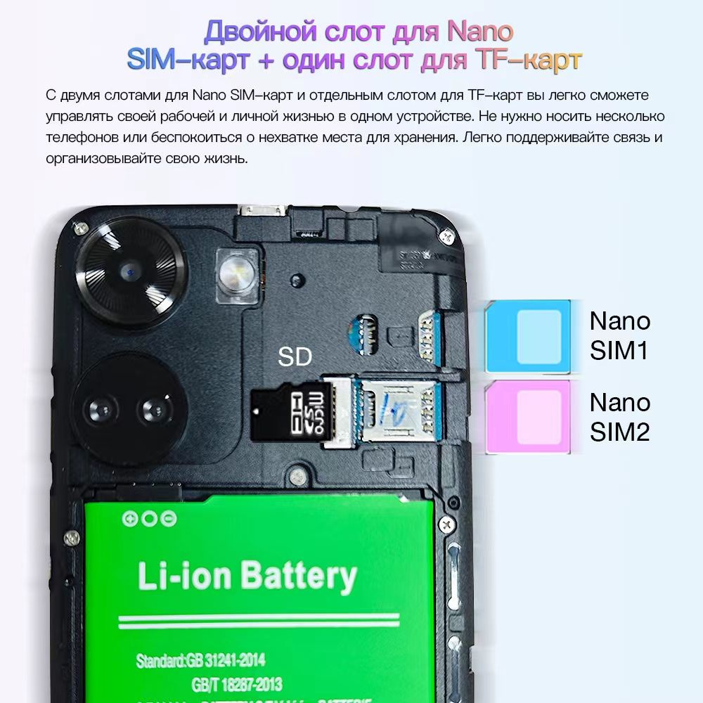 Смартфон Смартфон C20 Pro 5G, русский язык смартфоны HD-экран 6.0 ...