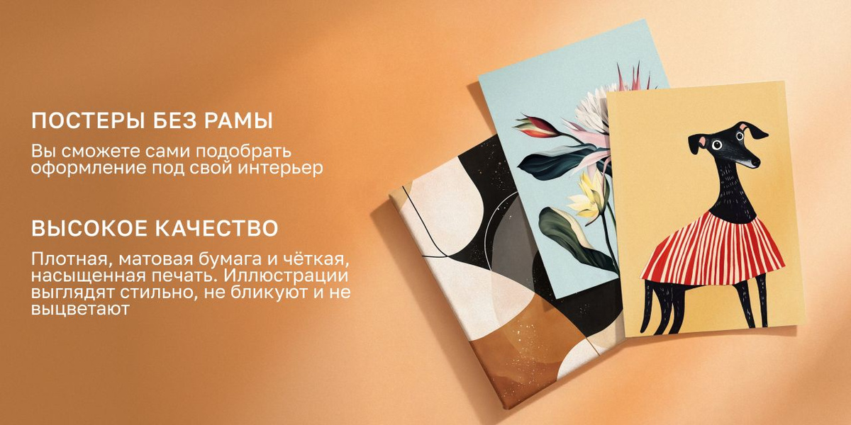 Постеры напечатаны на плотной матовой бумаге и продаются без рамы