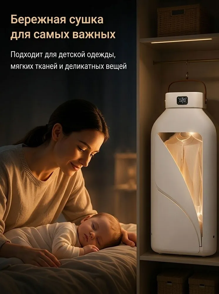 Немецкая сушилка для детских вещей, дезинфицирующая, бытовая, компактная, портативная, для общежития, складная, автоматическая сушка одежды, вариант
