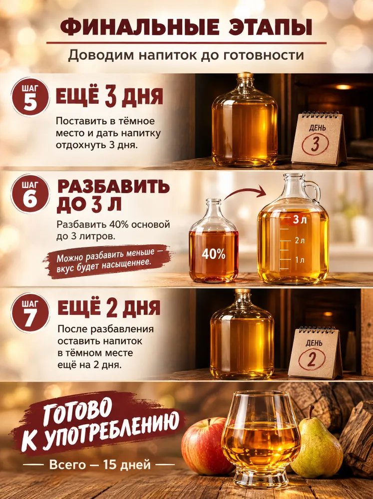 Настойка для самогона Кальвадос яблочно-грушевый 1 шт / Лаборатория самогона Box, 1 шт, фото 4