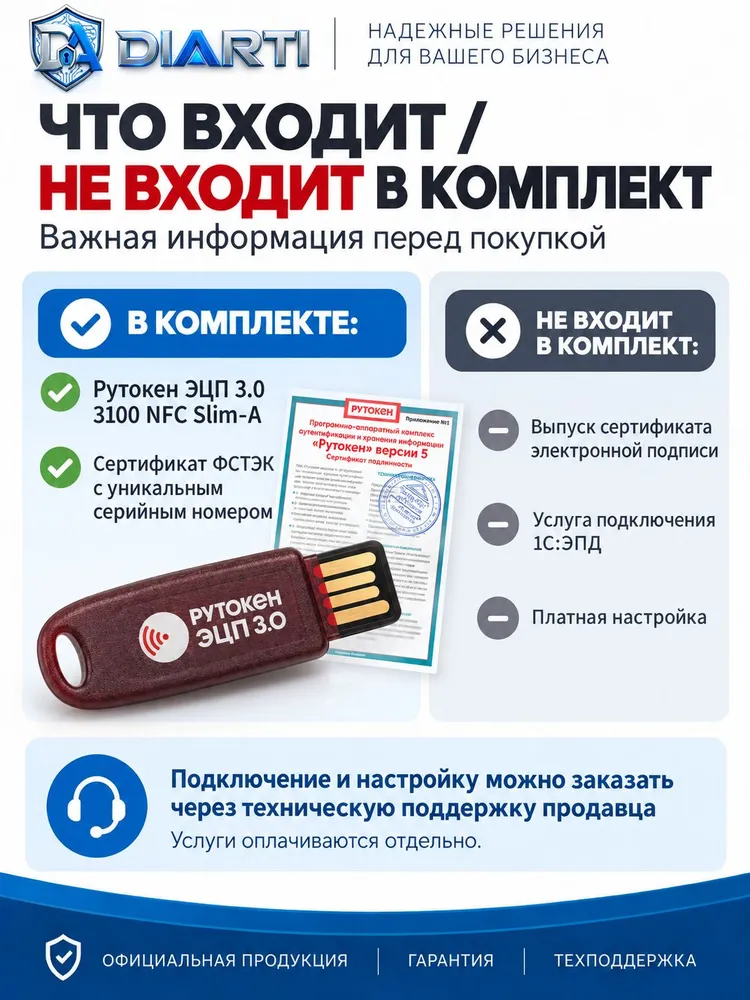 Рутокен ЭЦП 3.0 NFC 3100 128Кб для ФНС, ЭТрН, токен для электронной подписи, вариант, фото 3