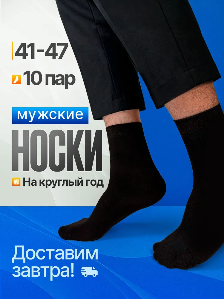 Носки мужские, 10 пар