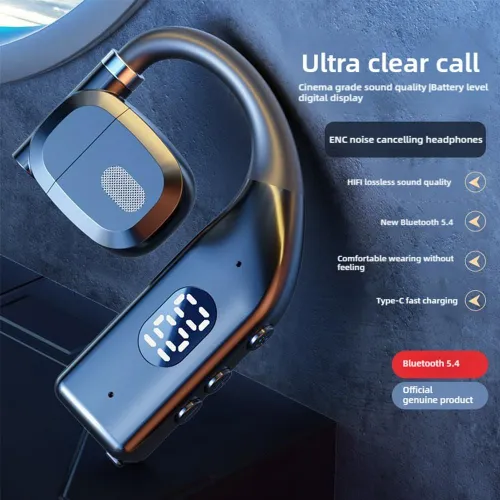 Наушники беспроводные, Bluetooth, белый, черно-серый