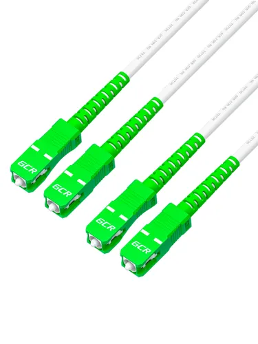 Одномодовый оптоволоконный патч корд 5м GCR SC/APC - SC/APC Duplex оптический кабель для интернета S